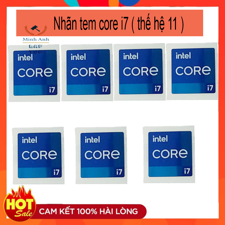 Nhãn tem trang trí laptop core i7 thế hệ 11