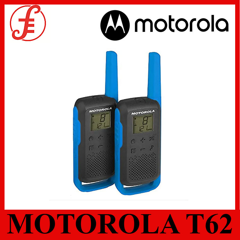 Motorola T62 Walkie Talkie - Blue - Twin Pack