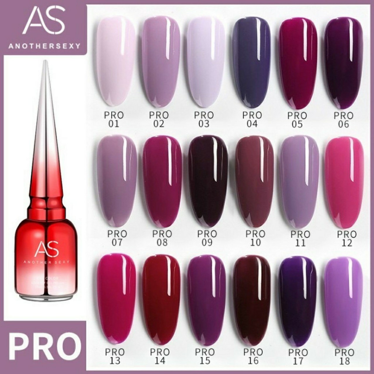 Sơn gel as mã pro 15ml màu siêu đẹp