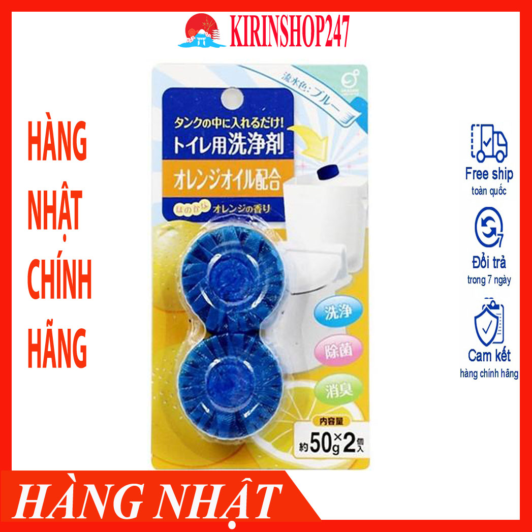 Set 2 viên thả bồn cầu hương cam Hàng Nhật