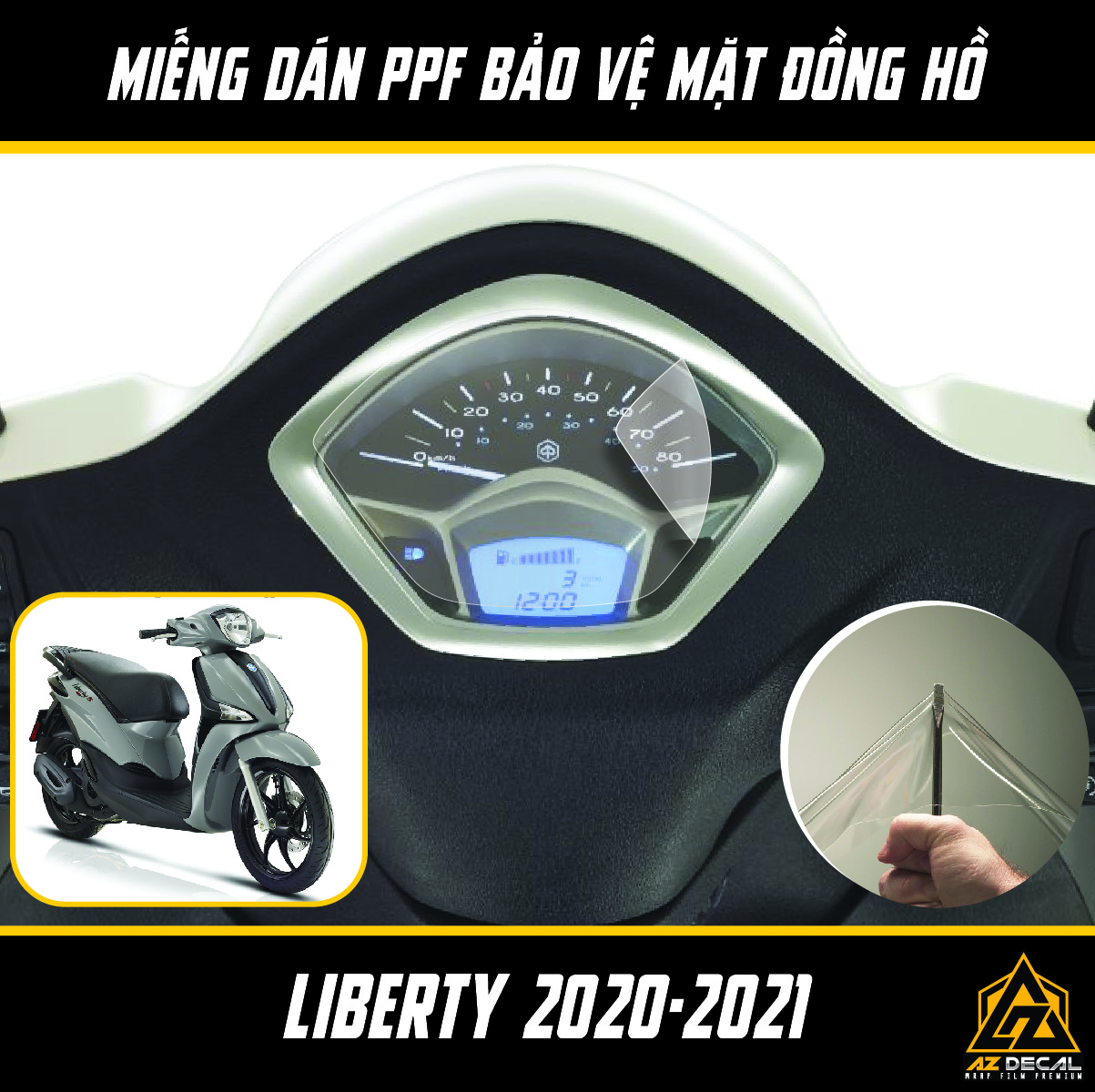 Film ppf dán bảo vệ đồng hồ xe liberty 2020 - 2021 | miếng dán bảo vệ mặt đồng hồ xe chống xước, chống nước cắt sẵn khuôn dễ dán tại nhà - azdecal