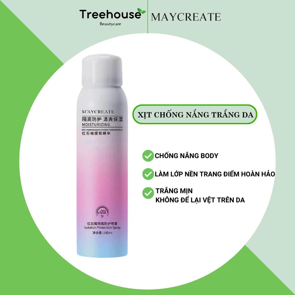Xịt Chống Nắng Trắng Da Chính Hãng Maycreate Nội ĐỊa Trung TREEHOUSE SHOP