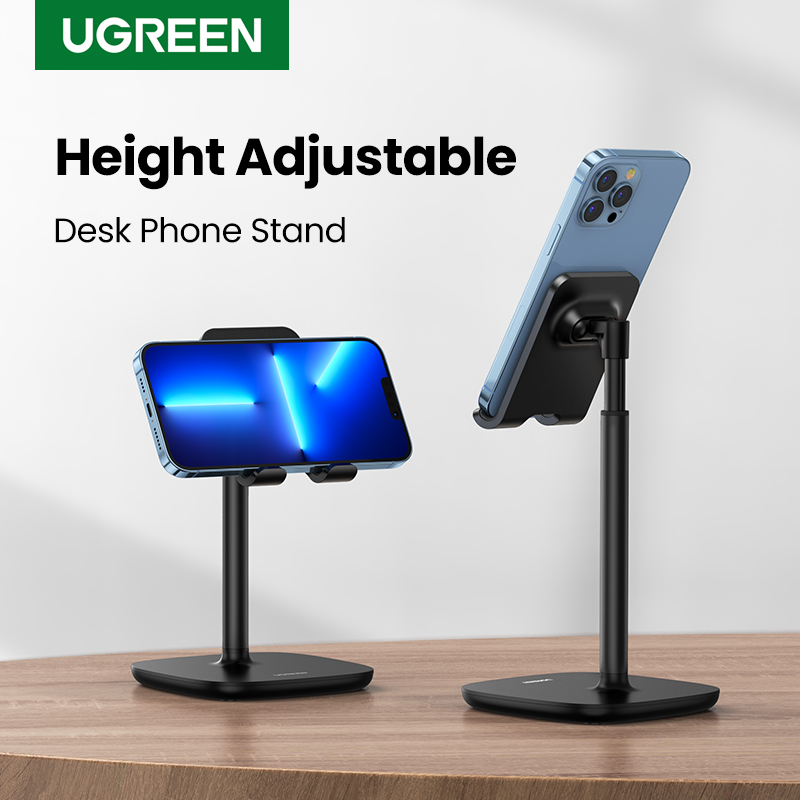Ugreen cell phone stand holder desk height adjustable telescopic phone holder compatible with iphone 14 plus/iphone 15 14 pro max 13 12 pro max 11 se samsung galaxy s22 ultra s21 note20