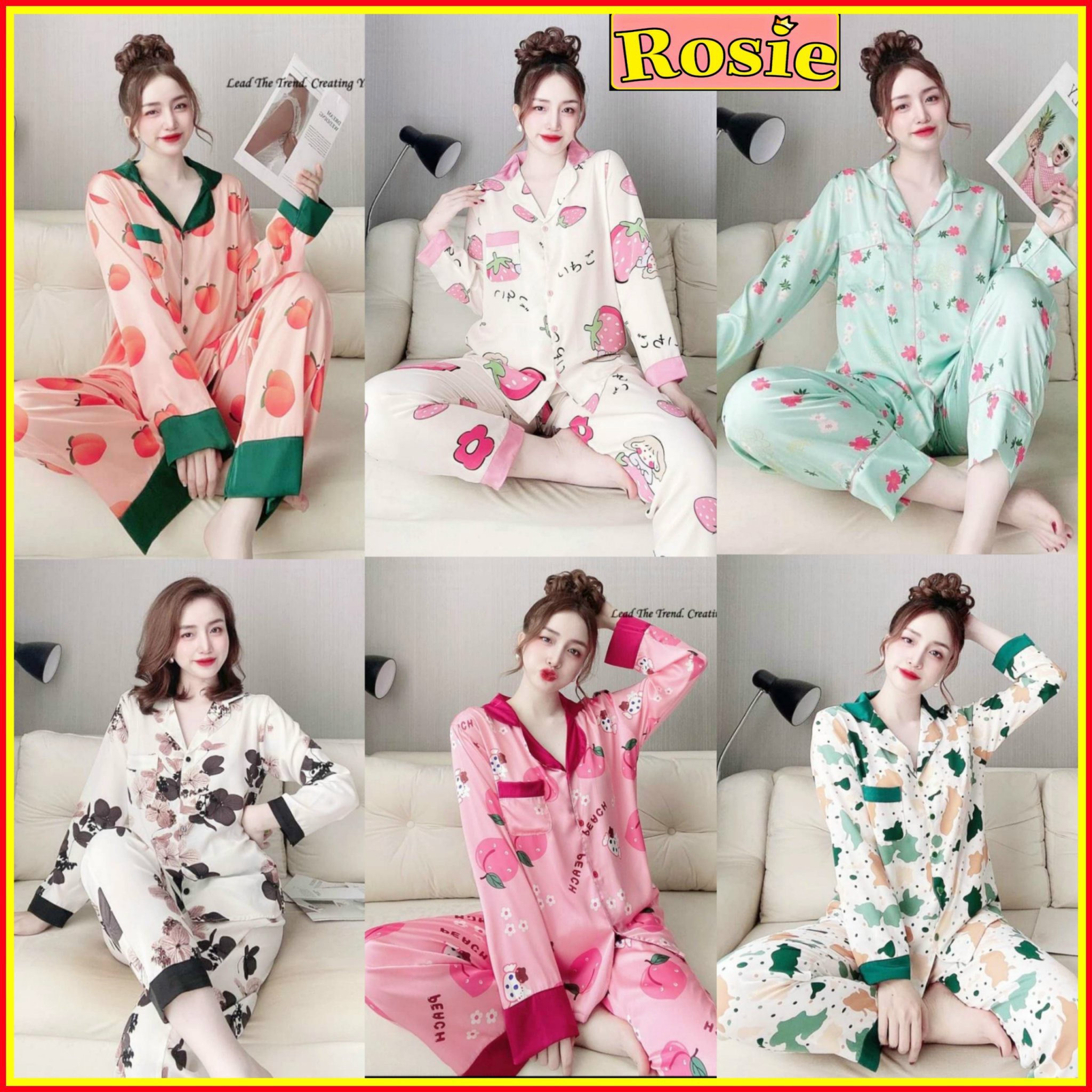 Pijama nữ tiểu thư tay dài mango trẻ trung xinh đẹp, các mẫu mới về, quần dài , pizama lụa ❤️ Bộ lụa gấm ❤️ bo lua satin ❤️ áo quần mặc ngủ ❤️ quan ao mac nha ❤️ do bo ❤️ pizama ❤️ đồ bộ