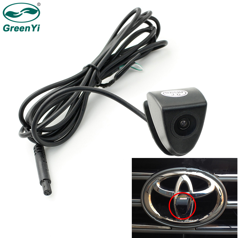 Greenyi camera lùi đỗ xe có logo quan sát phía trước hd ccd cho toyota prado highlander land camry