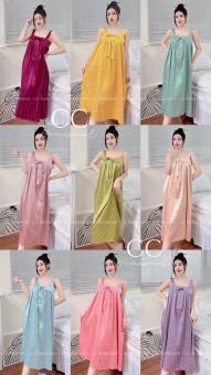 ĐẦM 2 DÂY CÓ NƠ TƠ GẤM C21_CC Homewear