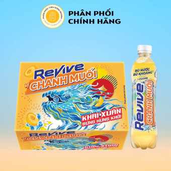 Thùng 24 Chai Nước Ngọt Chanh Muối Revive Bù Khoáng Bù Nước 390ml