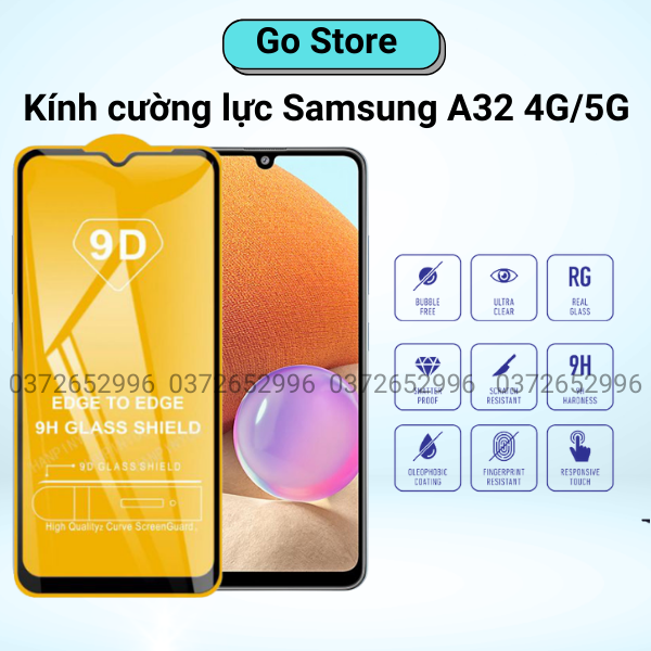 Kính cường lực samsung a32 4g/5g - full màn