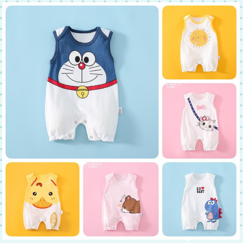 [ SIÊU RẺ ] Body Sát Nách cho bé chất Cotton Mềm Mịn mẫu quần áo sơ sinh Bé Trai Bé Gái siêu dễ thương 0 đến 12 tháng