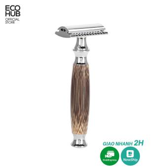 Dao cạo râu ECOHUB Classic cán tre cao cấp (Cải tiến) Tặng 2 lưỡi cạo thay thế | EH007