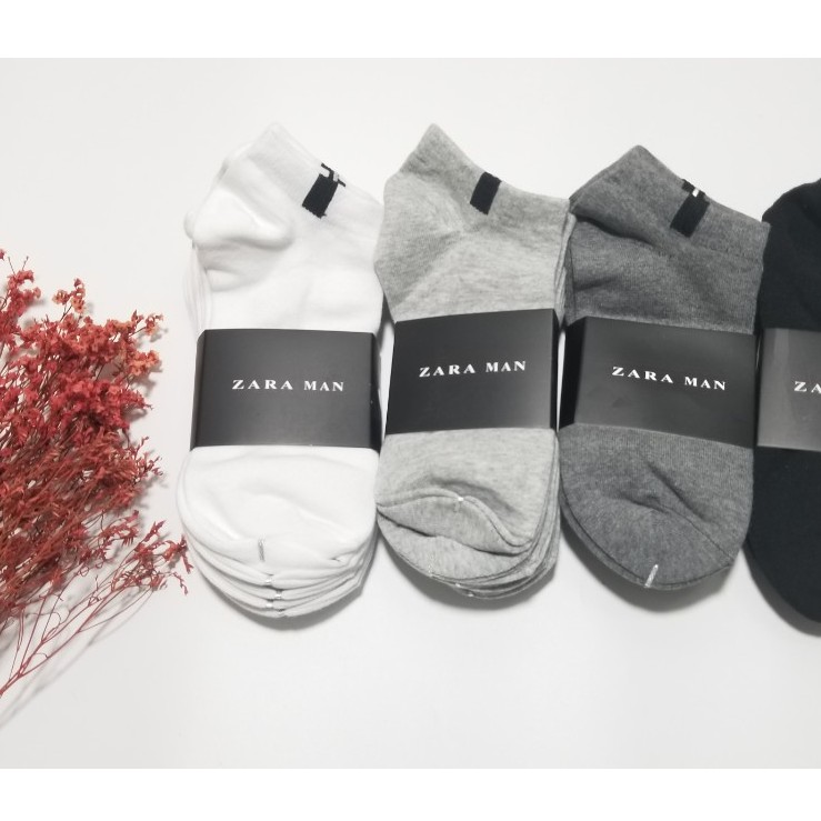 Combo 5 đôi vớ cổ thấp Zara - Tất cổ ngắn nam nữ đều đi được màu sắc dễ phối đồ
