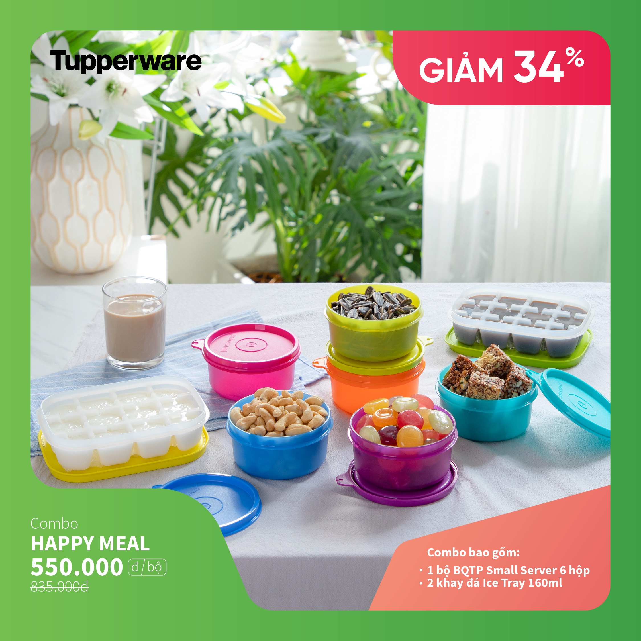 Bộ hộp bảo quản thực phẩm Happy Meal Set