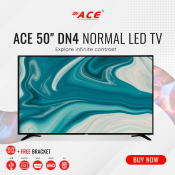 Ace 50" Slim Full HD TV Black LED-605 DN4 with Bracket
