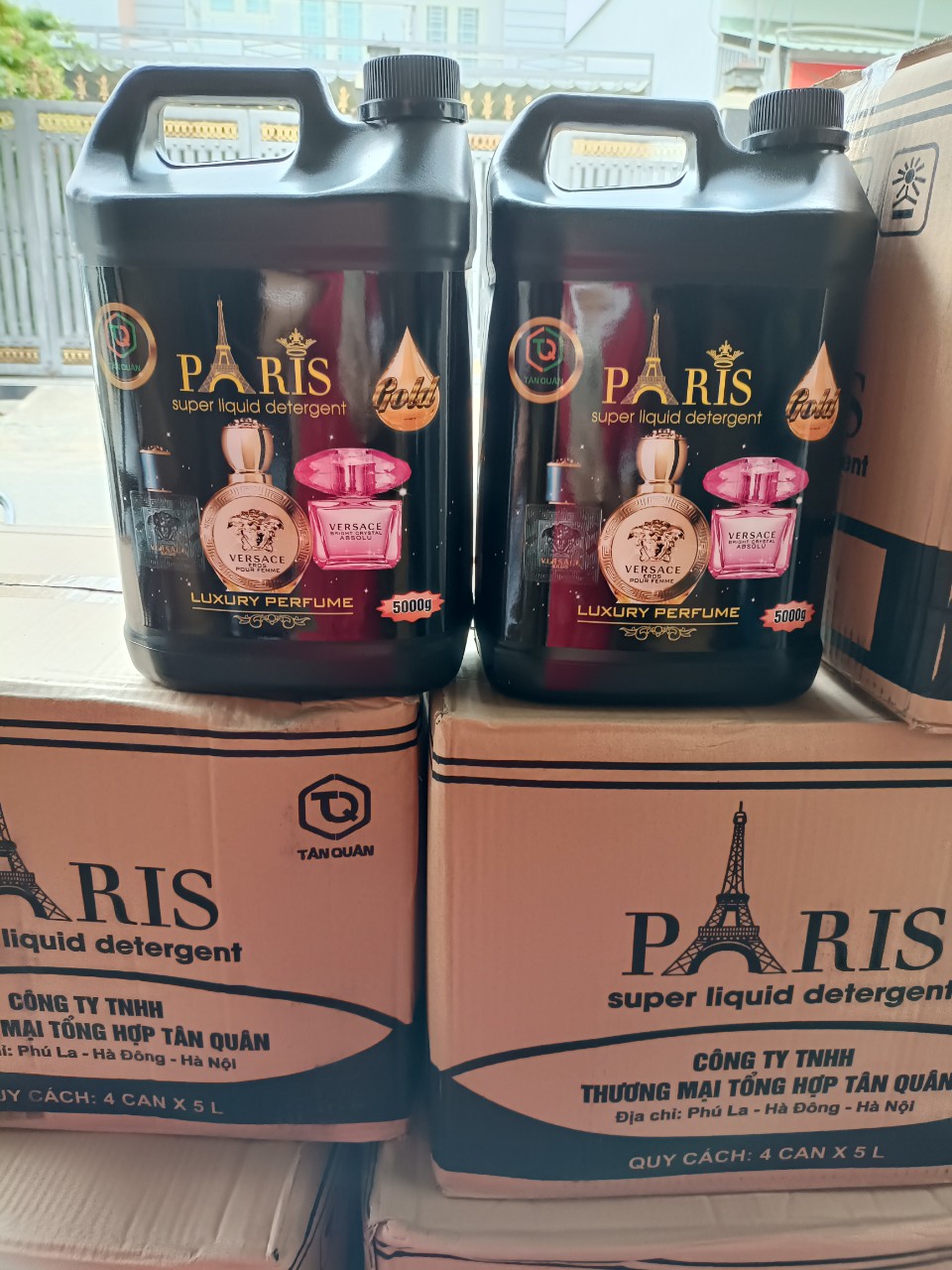 2 can nước giặt paris hương hoa pháp 5l