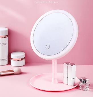 Gương Trang Điểm Để Bàn Có Đèn LED Cảm Ứng, Dây Sạc USB, Với 3 Chế Độ Sáng, Giúp Cho Quá Trình Trang Điểm Của Bạn Thuận Tiện Mọi Lúc Mọi Nơi