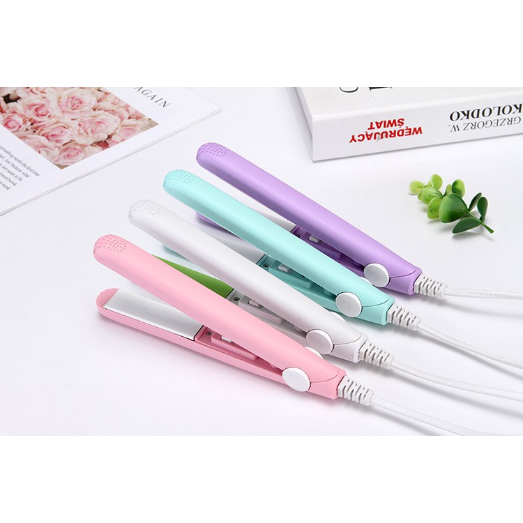Máy duỗi tóc mini làm nóng nhanh hộp xịn
