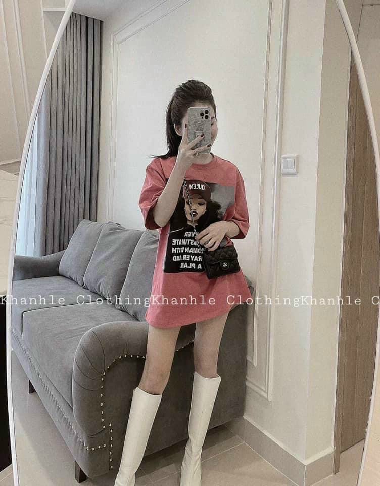 Áo thun tay lỡ form rộng áo thun nữ unisex thời trang hàn quốc độc đẹp vải dày mịn thoáng mát phong cách ulzzang năng động trẻ trung hms kx9