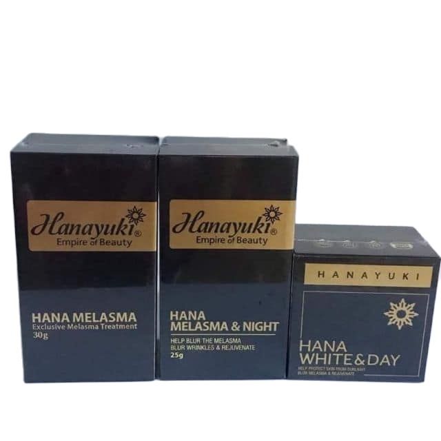 [TẶNG QUÀ + GIẢM VOUCHER 8%] [Chính Hãng Hanayuki Date 2026] Bộ 3 combo nám Hana day&hana melasma& hana melasma night HANAYUKI