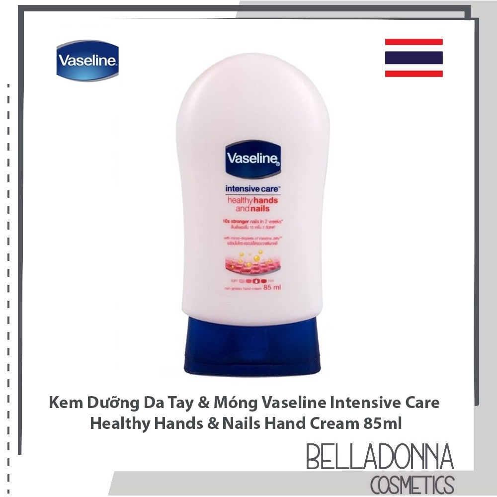 Kem Dưỡng Da Tay & Móng Vaseline Intensive Care Healthy Hands & Nails Hand Cream 85ml