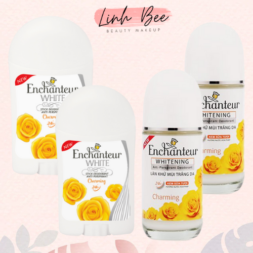 Lăn khử mùi nữ Enchanteur Charming 50ml / Sáp lăn nách nữ Enchanteur Charming 40g phấn khử mùi hương nước hoa