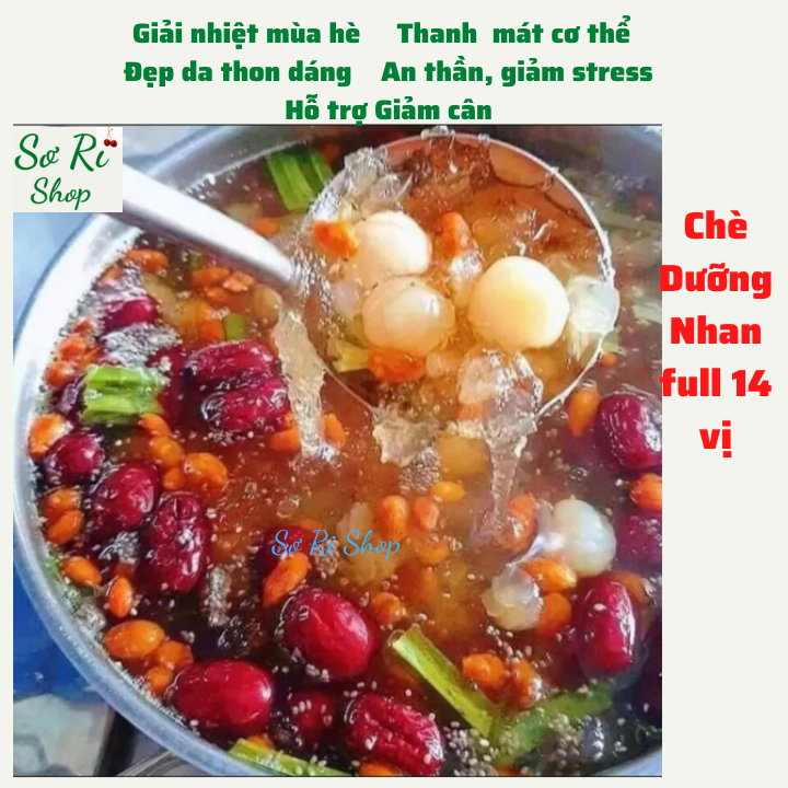 Set nguyên liệu chè dưỡng nhan 14 vị 650g - set chè dưỡng nhan hàng chuẩn ngon thanh mát bổ dưỡng- đẹp da thon dáng