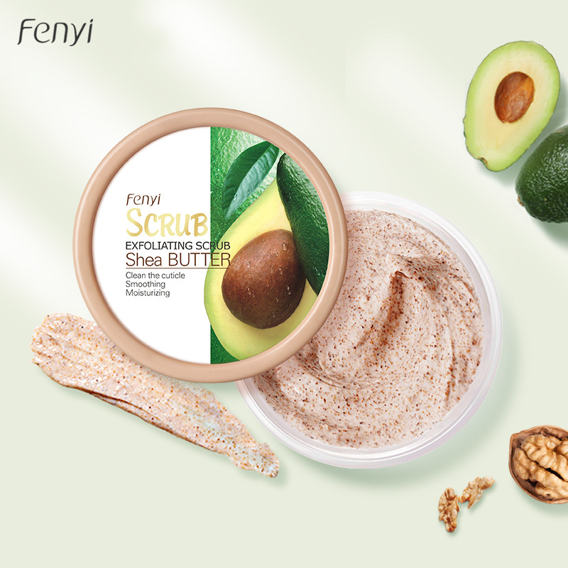 Fenyi tẩy tế bào chết toàn thân bơ hạt mỡ tẩy tế bào chết làm sạch sâu cho mặt tẩy tế bào chết cấp ẩm 100g
