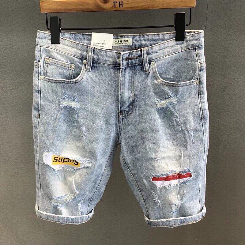 Quần short jean nam đẹp co dãn, giặt không phai màu