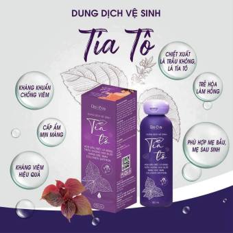 Dung Dịch Vệ Sinh Uni Eva Tía Tô 150ml - Nano bạc, trầu không, đậu biếc, collagen,...
