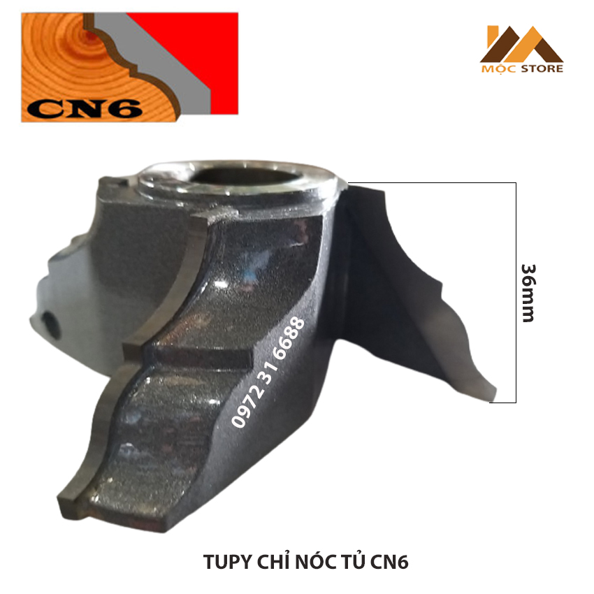 Mũi phay gỗ - mũi soi gỗ tupy phào chỉ nóc tủ cn06 cao 36mm - dụng cụ phụ kiện ngành mộc