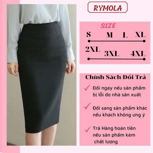 Chân váy bút chì lưng cạp cao có lớp lót đồ công sở ôm body xẻ sau dáng dài  màu Xanh Navy V05X | Shopee Việt Nam