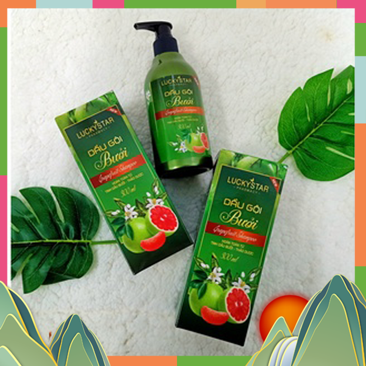 Dầu gội tinh chất bưởi lucky star - chai*300ml