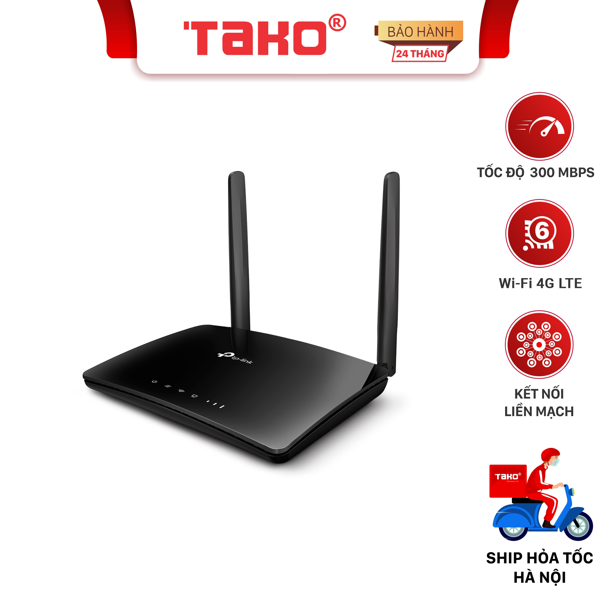 Bộ phát wifi Tp-link TL-MR6400 4g không dây chuẩn N tốc độ 300Mbps . Chính hãng, BH 24 tháng