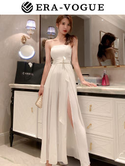 EraVogue Áo liền quần áo liền quần áo dài tay áo liền quần áo liền quần lưng cao jumpsuit quần ống rộng Jumpsuit xẻ hông jumpsuit voan jumpsuit thời trang áo liền quần sexy Bộ Áo Liền Áo liền quần 4177