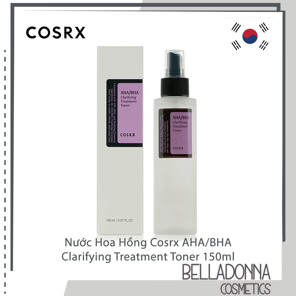 Nước hoa hồng dưỡng ẩm, ngừa mụn cosrx aha/bha clarifying treatment toner 100ml
