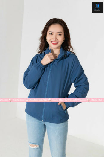 Áo khoác gió nữ 2 lớp cao cấp Hidoli, áo gió nữ 2 lớp chống nước