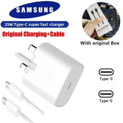 Samsung Charger Super Fast Charging 25W PD USB Type C to Type C cable Adapter USB-C to USB-C Cable For S20 Ultra S20+ S21 Plus Note 10 10+ Note20 A90 A80 A70 A71 Samsung 45WCharger (2)