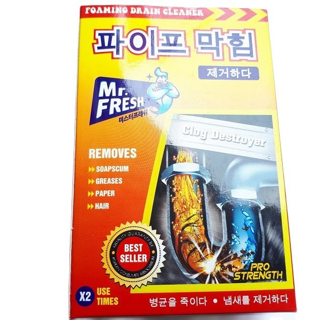 Hộp 2 gói bột thông cống mr. fresh hàn quốc 100g