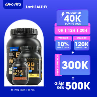 Bột Protein Lòng Trắng Trứng Cao Cấp Ovovita Hũ 560gr. Hàng Công Ty Có Sẵn Giao Ngay