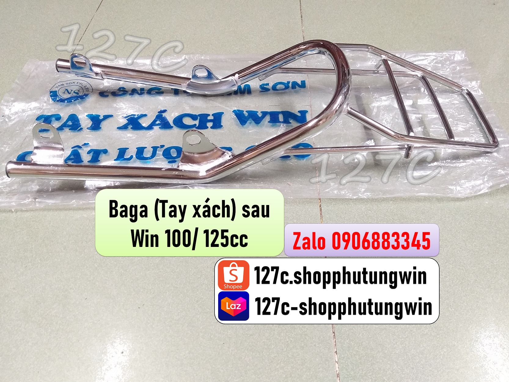 [HCM] Baga sau / Tay xách sau / Cảng sau Win 100/ 125cc (Hàng công ty chất lượng cao)
