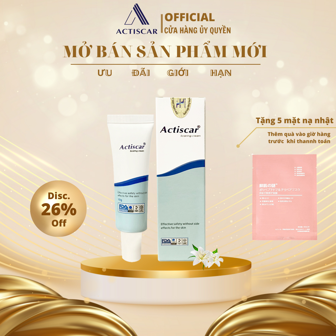 Kem Xoá Mờ Sẹo Actiscar 20g Xóa Sẹo Thâm Lồi, Lõm, Bỏng Bô, Thủy Đậu
