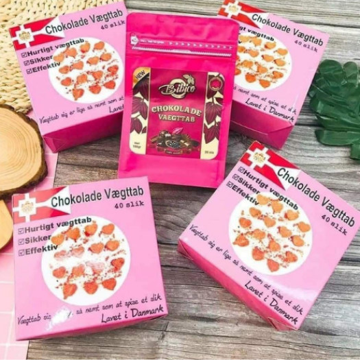 Kẹo Socola Giảm Cân Đan Mạch hộp hồng 20 viên [LOẠI MẠNH] giá dùng thử