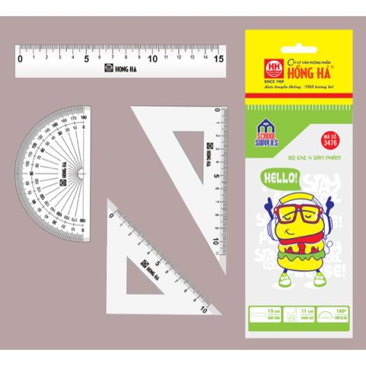 Bộ eke Hồng Hà ( 4 sản phẩm)