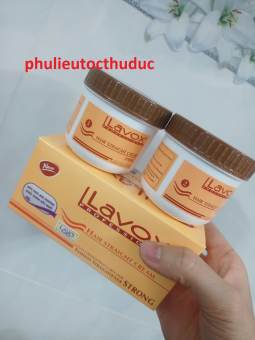 1 cặp duỗi phục hồi lavox cam dung tích 150ml x 2 hủ (duỗi, và hủ định hình tóc sau duỗi)