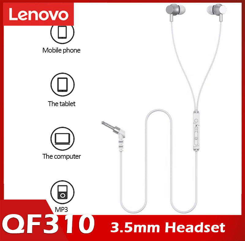 Lenovo QF310 Có Dây Tai Nghe Trong Tai Âm Bass Mạnh Nhạc Âm Thanh Nổi Chơi Game Thể Thao Tai Nghe Tai Nghe Tương Thích Với Điện Thoại Di Động Máy Tính Xách Tay
