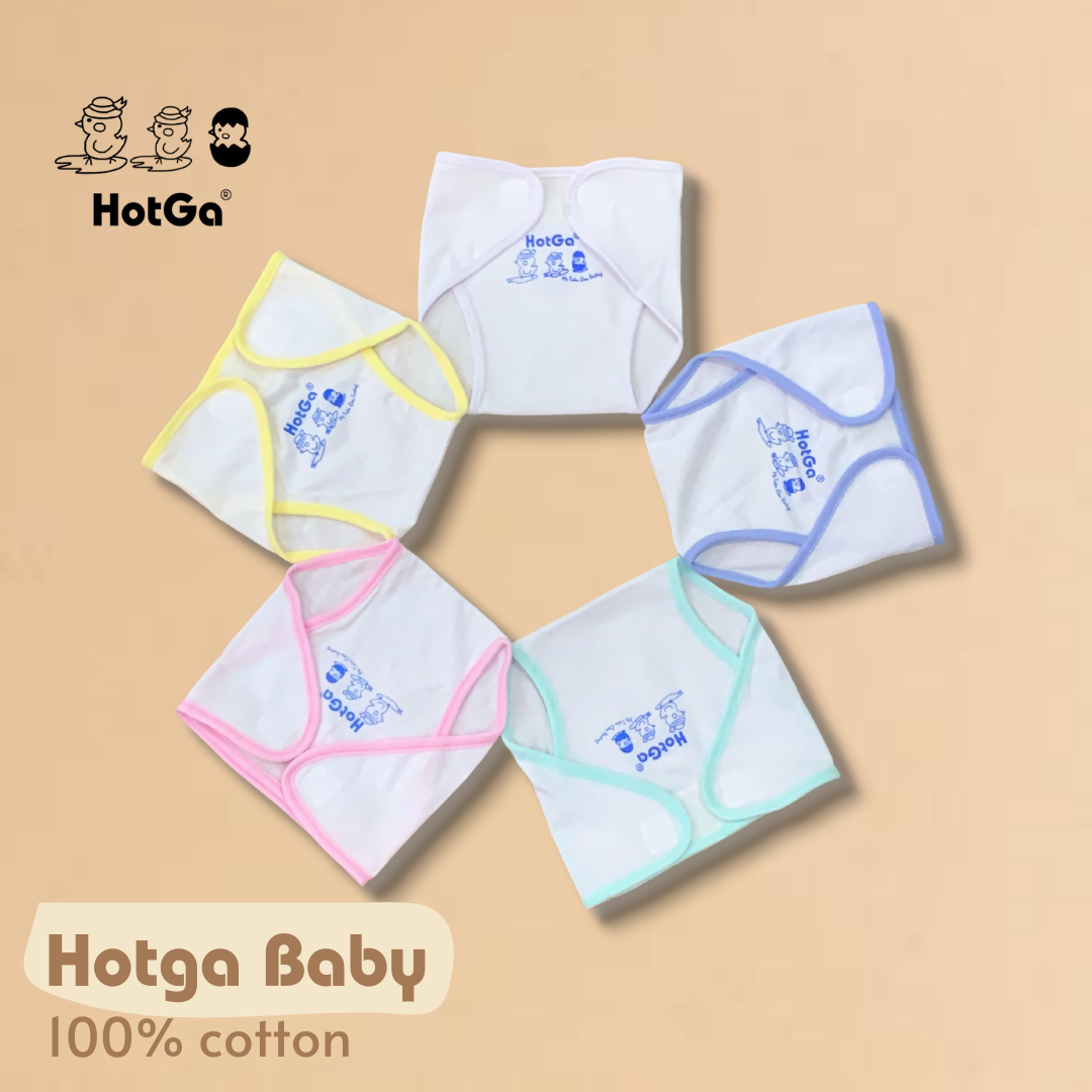 Tã vải sơ sinh Hotga, tã dán sơ sinh cho bé, Set 5 cái / túi, có miếng dán chắc chắn, sử dụng nhiều lần, nhiều size