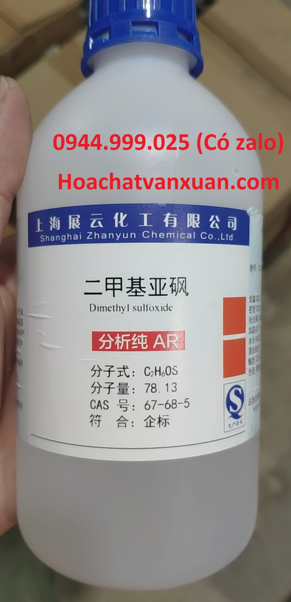 Dimethyl sulfoxide dmso cas 67-68-5 c2h6so chai 500ml