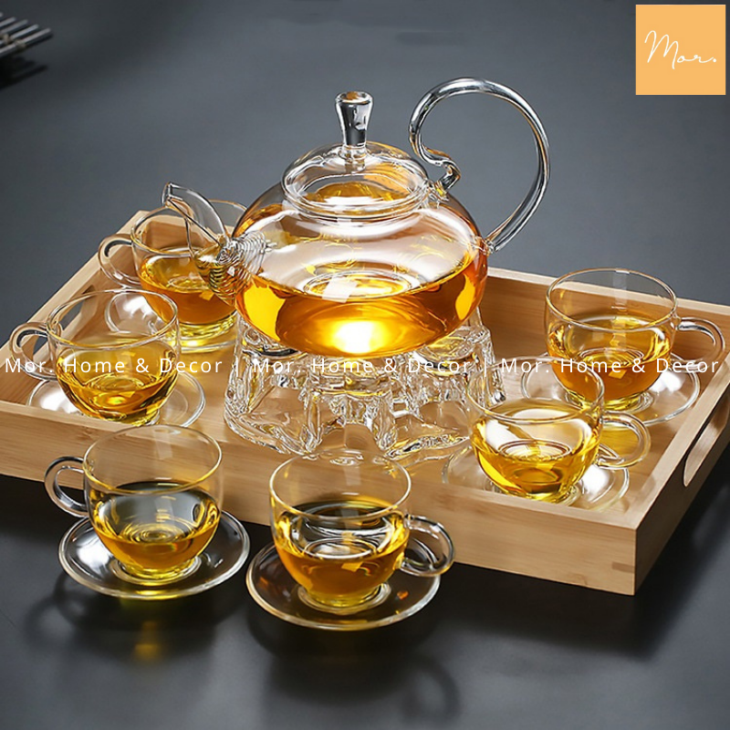 Bộ ấm trà thủy tinh chịu nhiệt - 600ml