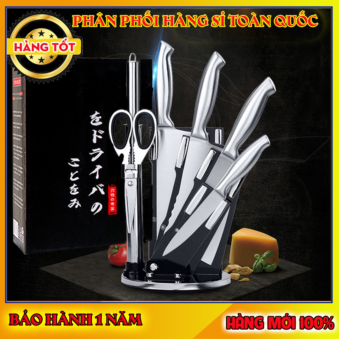 [HÀNG TỐT]  Bộ Dao Làm Bếp 5 Món Làm Từ Thép Bền Đẹp Cứng Chắc, Chống Gỉ Sét, Chống Ăn Mòn, An Toàn Sử Dụng
