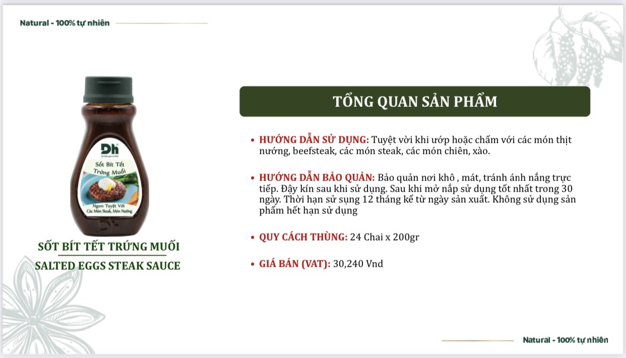 Sốt Bít Tết Trứng Muối- Thương hiệu Dh Foods