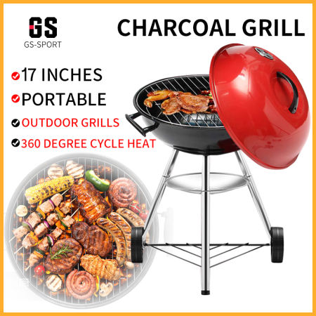 Portable 17" Charcoal Grill for Camping and BBQ